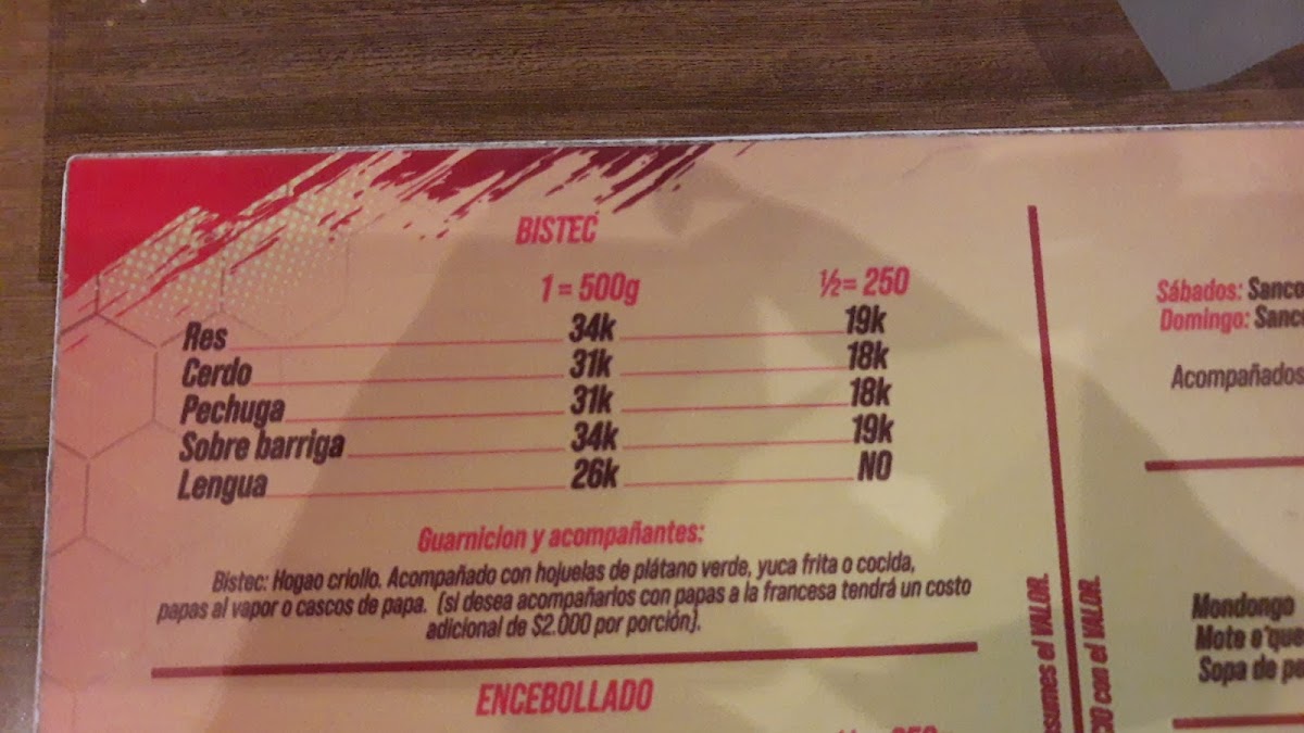 Llanera La 31 Menu - Image 5